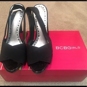 BCBGIRLS by Max Azria Black Heels
